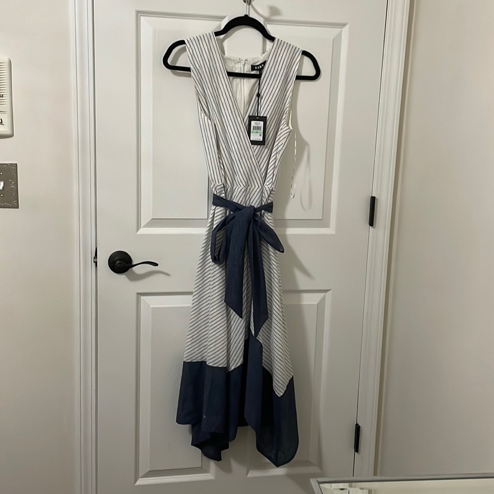 DKNY brand new dress size 8 with tag white and light blue